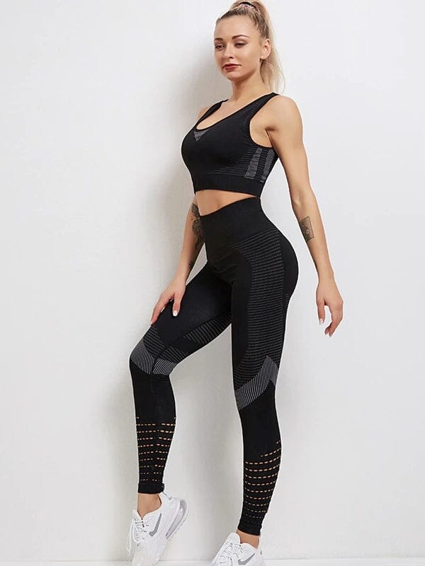Ensemble Sport Sans Couture, Legging et Brassière Ensemble Sport Helanke-Srbija.com : Legging Femme | Vêtements de Sport sa Noir 