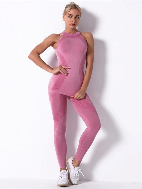 Ensemble Sport Sans Couture Legging et Top - KindyFit Ensemble Sport Helanke-Srbija.com : Legging Femme | Vêtements de Sport sa Rose 