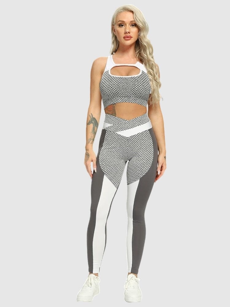 Ensemble Sport Sculptant, Legging Push Up et Brassière Ensemble Sport Helanke-Srbija.com sa Gris 