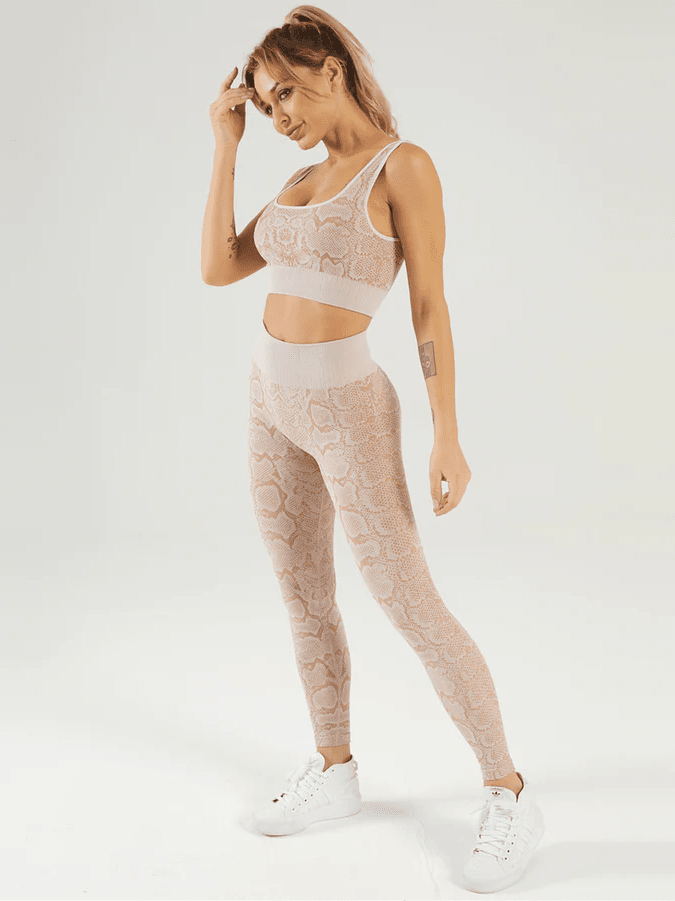 Ensemble Sport Serpent, Legging et Soutien-Gorge Ensemble Sport Helanke-Srbija.com : Legging Femme | Vêtements de Sport sa Beige 