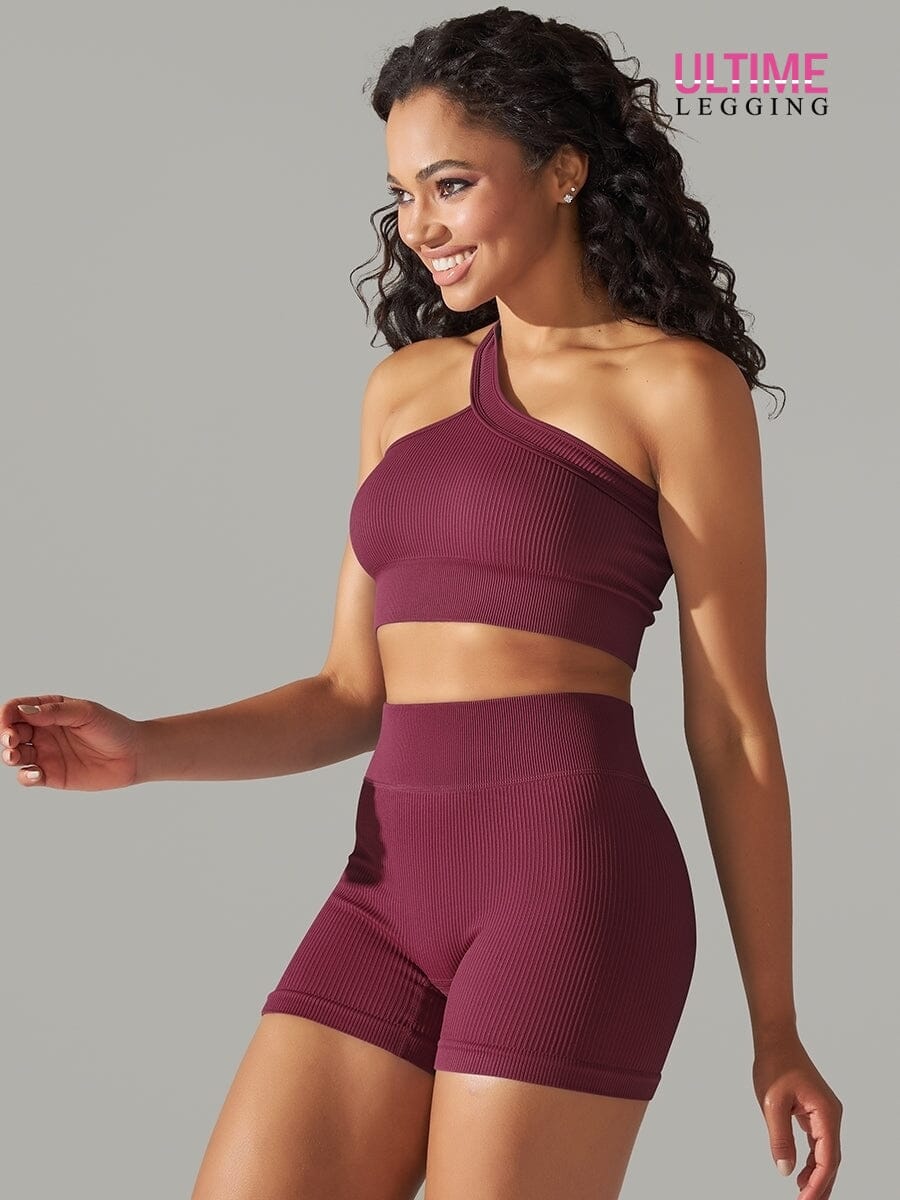 Ensemble Sport - Short et Soutien-Gorge Une Bretelle- Ultime-Legging Ensemble Sport Helanke-Srbija.com sa Bordeaux 