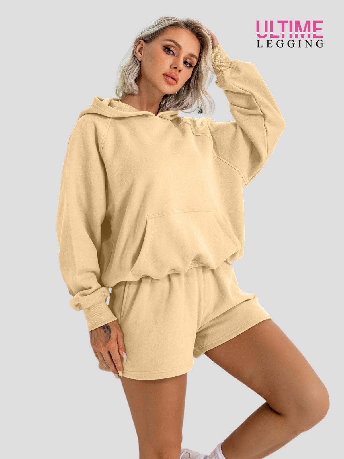 Ensemble Sport Short et Sweat - Ultime-Legging Ensemble Sport Helanke-Srbija.com sa Beige 
