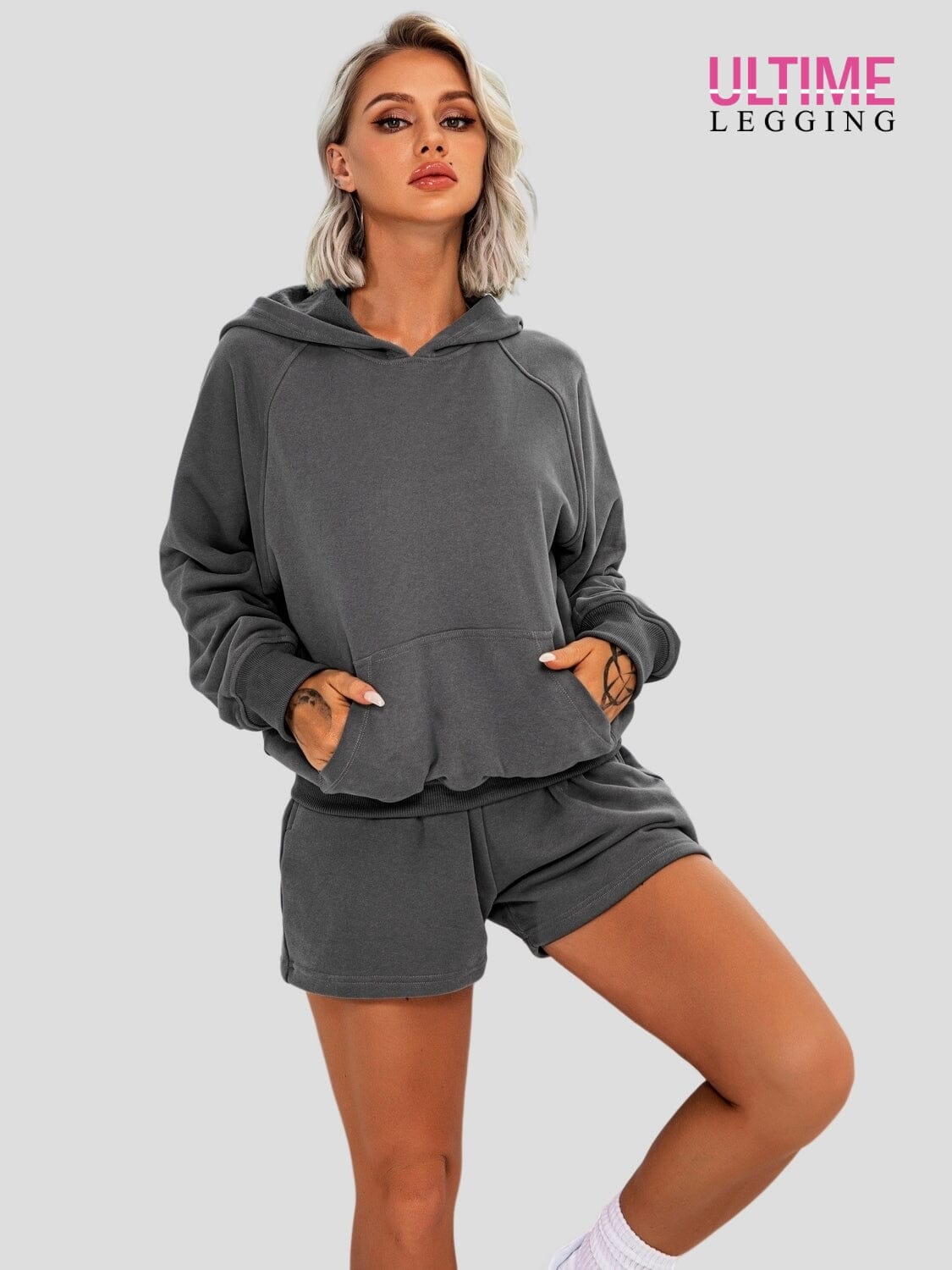 Ensemble Sport Short et Sweat - Ultime-Legging Ensemble Sport Helanke-Srbija.com sa Gris 