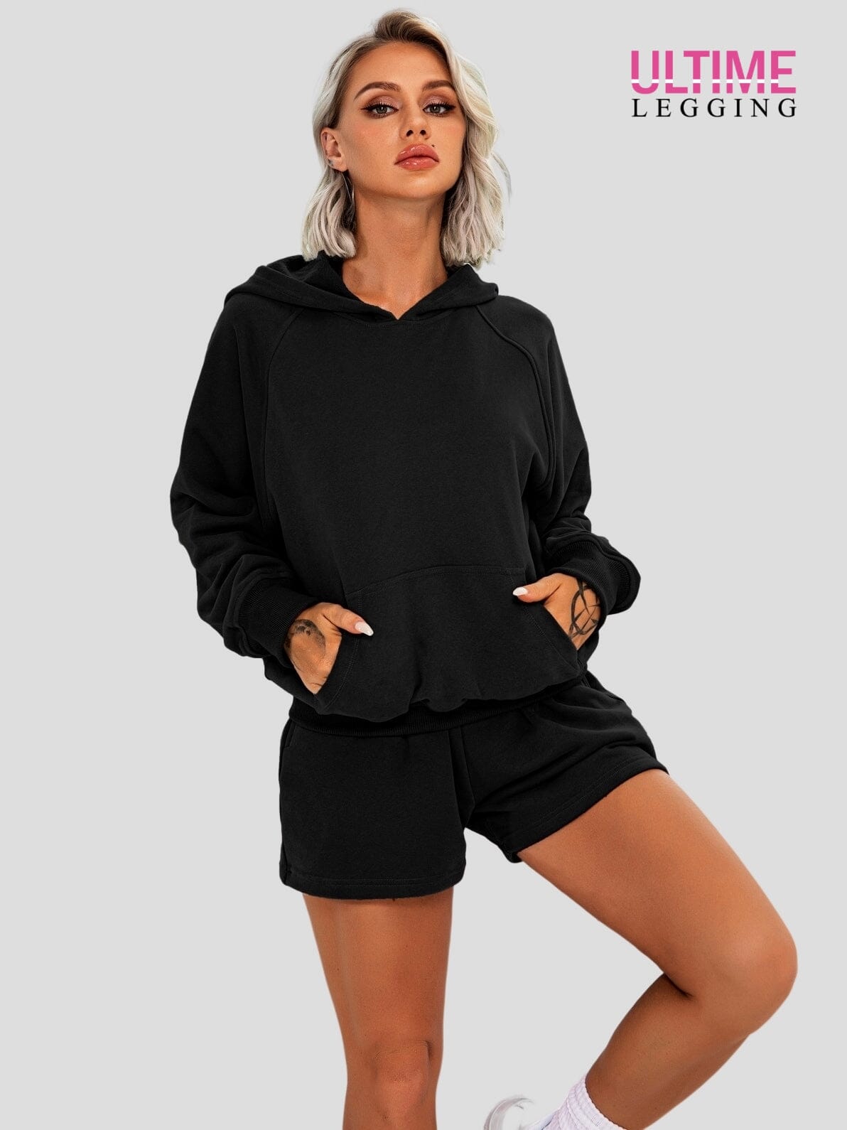 Ensemble Sport Short et Sweat - Ultime-Legging Ensemble Sport Helanke-Srbija.com sa Noir 