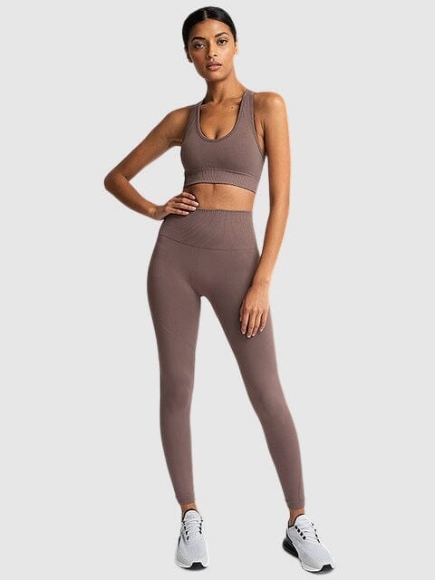 Ensemble Sport Tendance, Legging et Soutien-Gorge Ensemble Sport Helanke-Srbija.com : Legging Femme | Vêtements de Sport sa Marron 