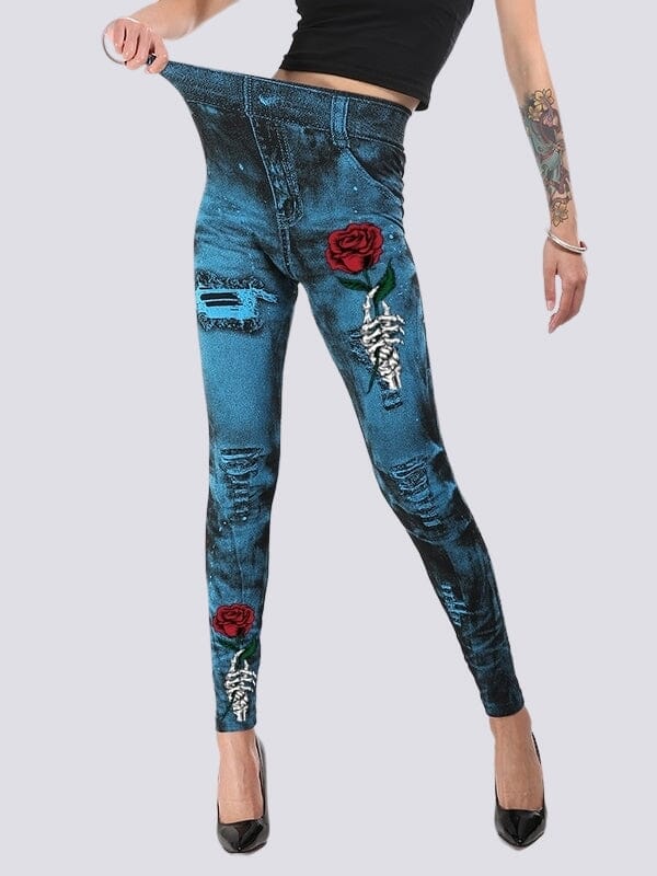 Jegging Effet Déchiré Jeggings Helanke-Srbija.com sa Bleu clair 