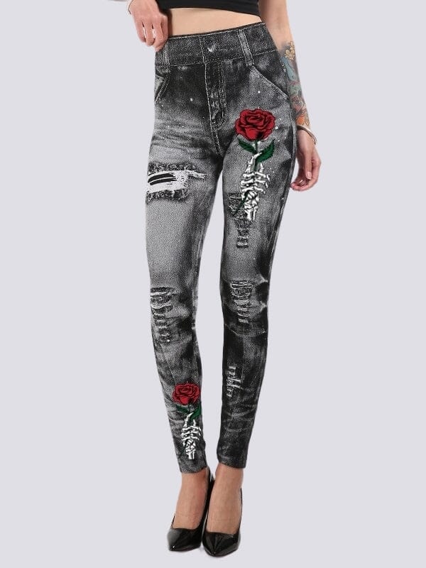 Jegging Effet Déchiré Jeggings Helanke-Srbija.com sa Noir 