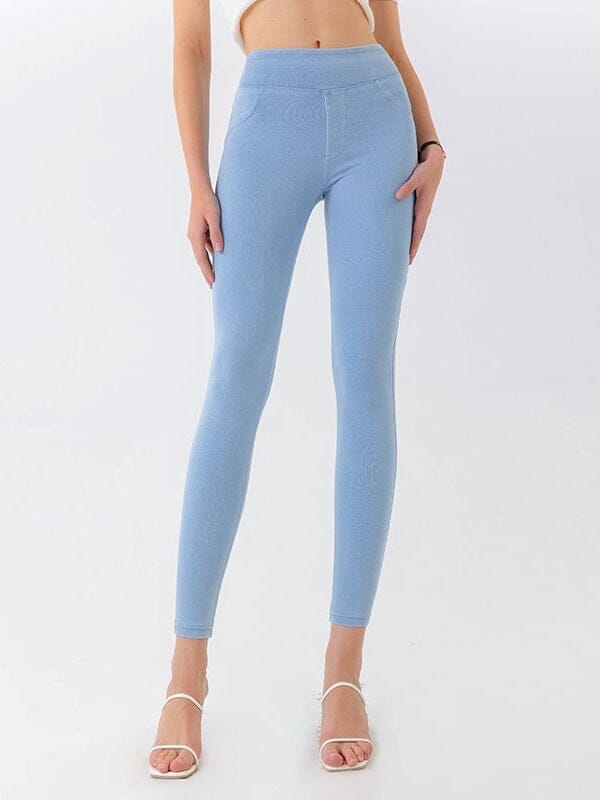 Jegging Gainant Taille Haute Jeggings Helanke-Srbija.com XS Bleu clair 