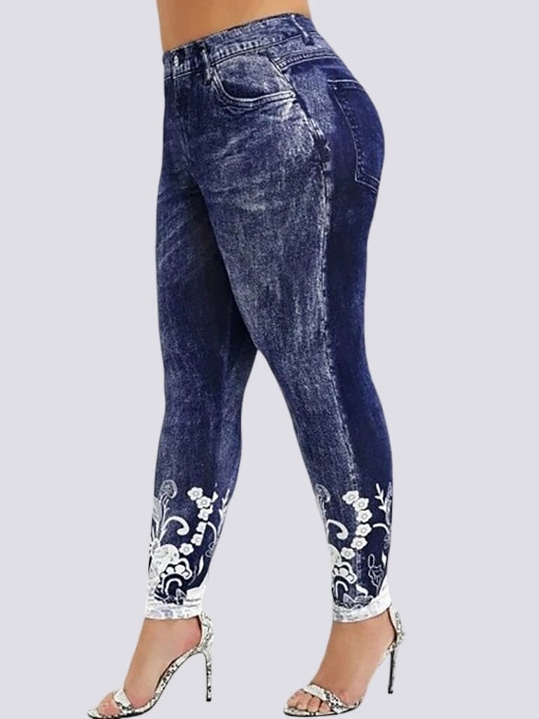 Jegging Grande Taille - Taille Haute Jeggings Helanke-Srbija.com L Bleu 
