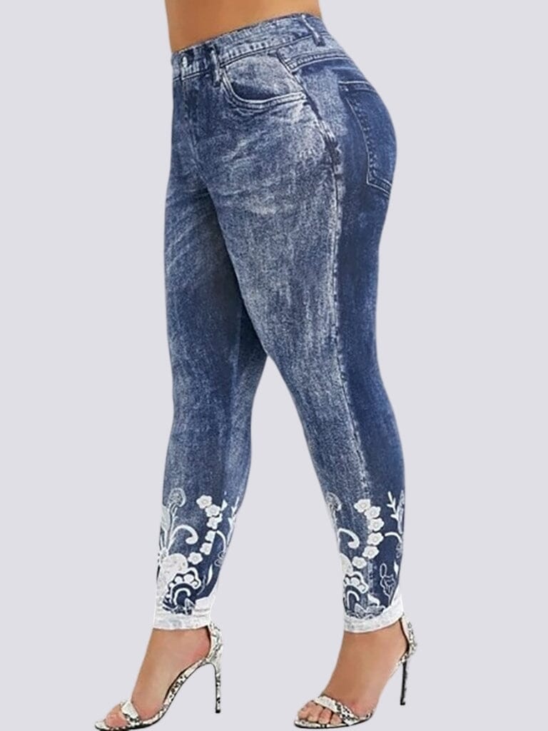 Jegging Grande Taille - Taille Haute Jeggings Helanke-Srbija.com L Denim 