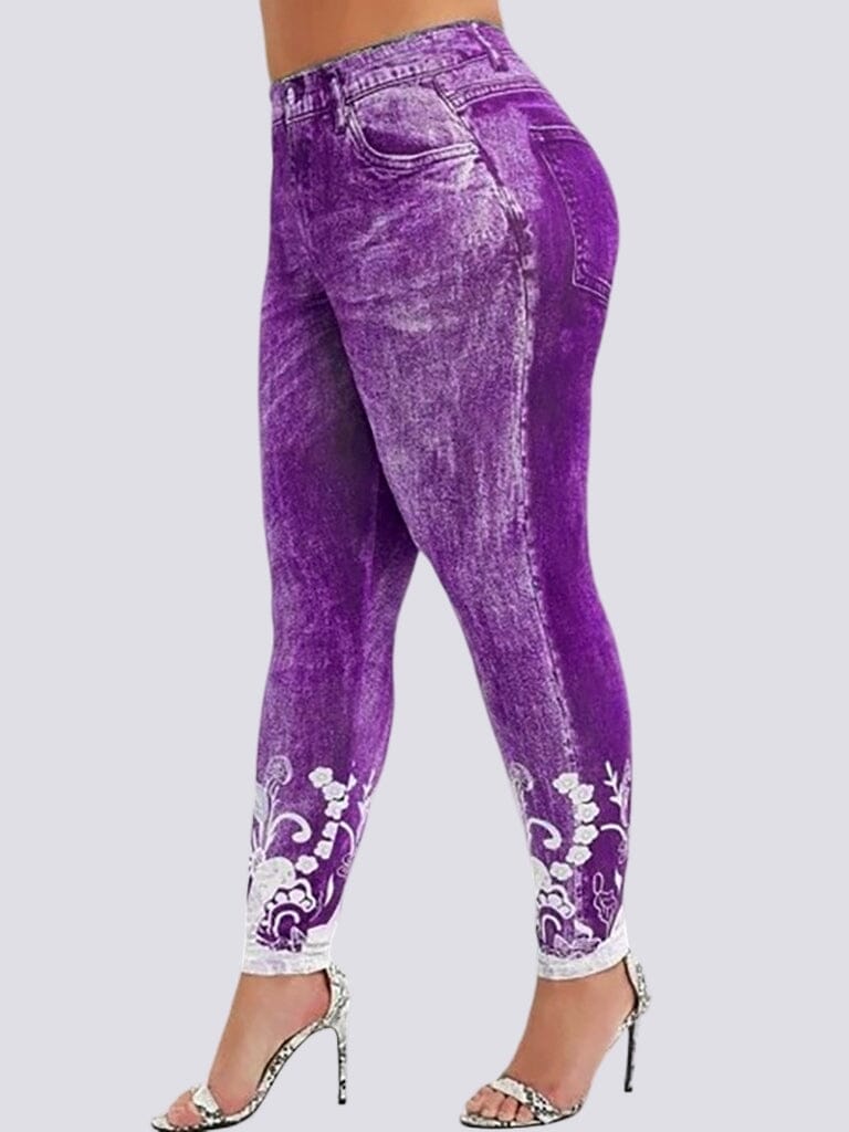 Jegging Grande Taille - Taille Haute Jeggings Helanke-Srbija.com L Violet 