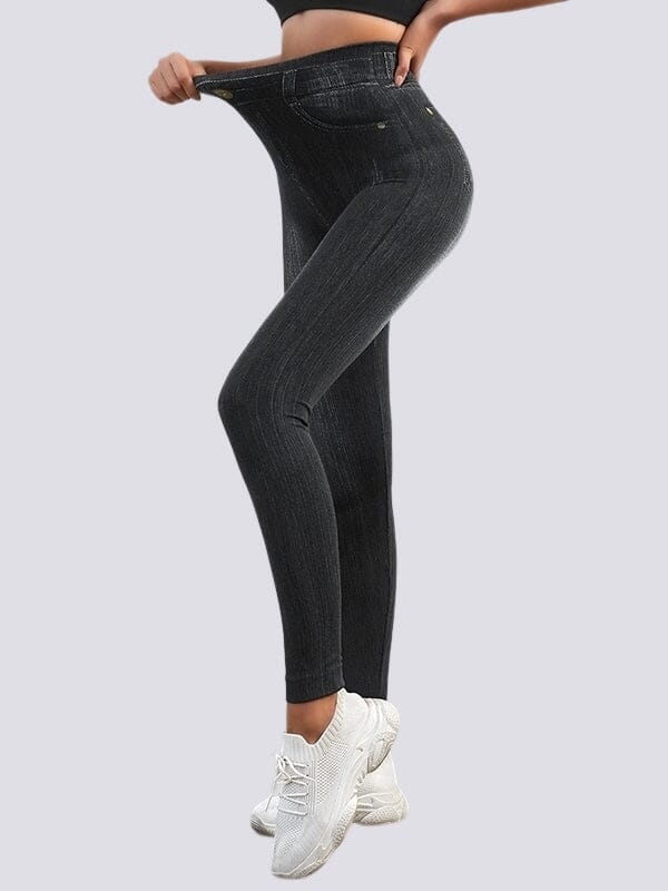 Jegging Taille Haute Amincissant Jeggings Helanke-Srbija.com sa Noir 