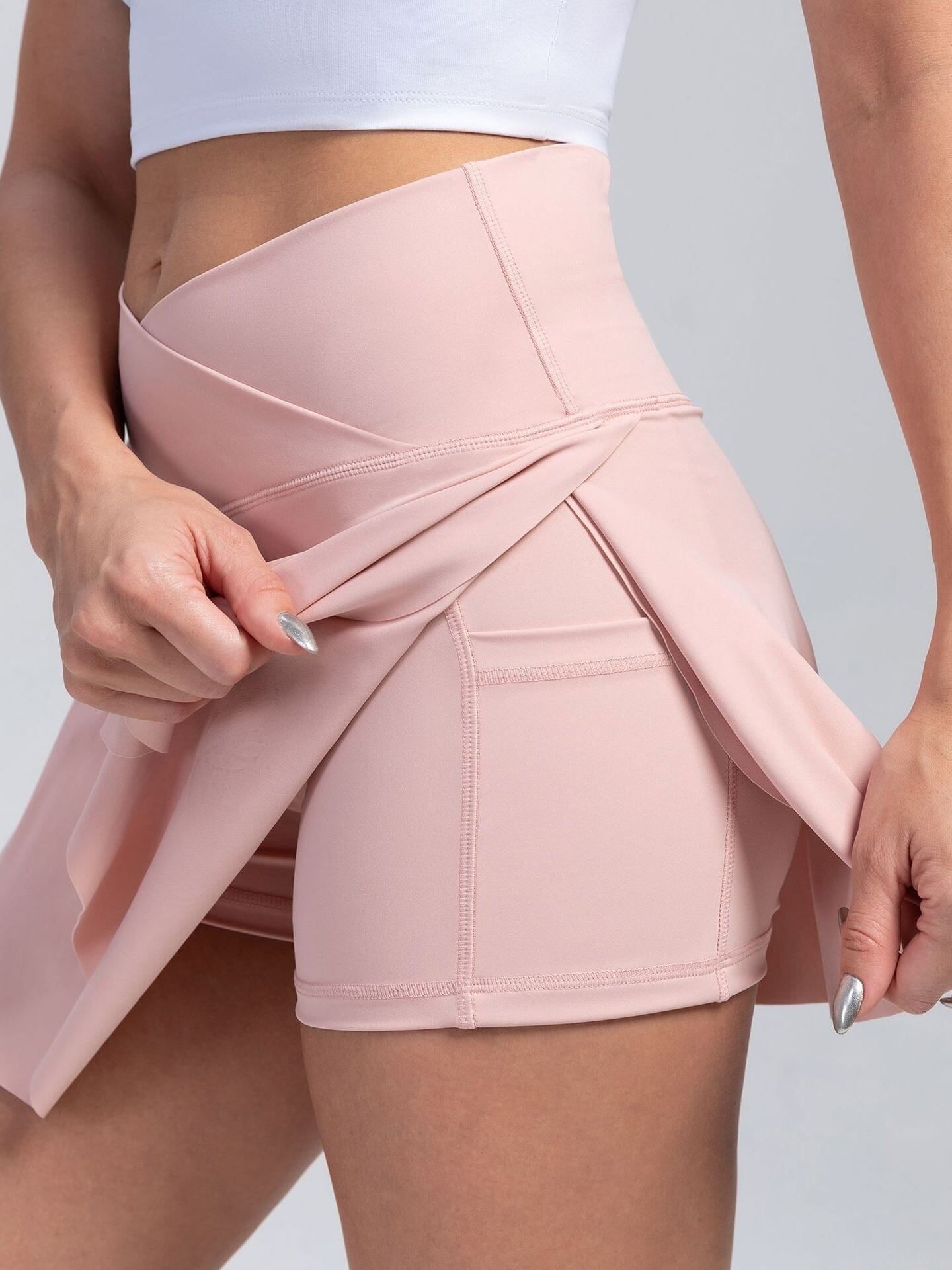 Jupe Short Sport Ultime-Legging sa Rose clair 