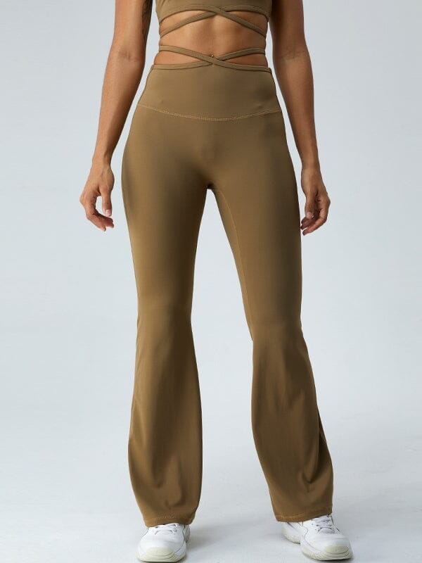 Legging Ample Taille Croisée Leggings Helanke-Srbija.com sa Marron 