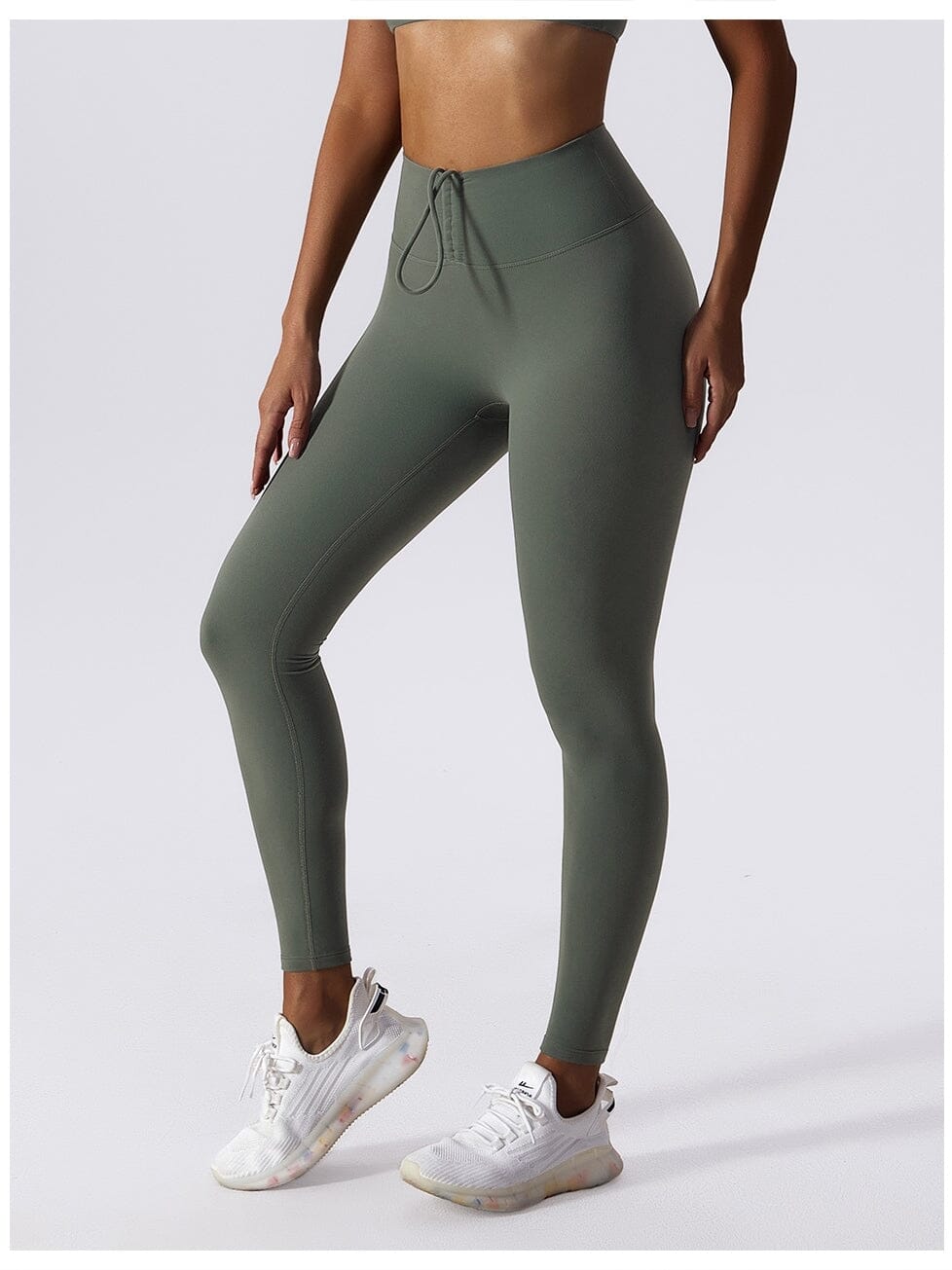 Legging avec Cordon De Serrage (Push Up) Leggings Helanke-Srbija.com XS Kaki 