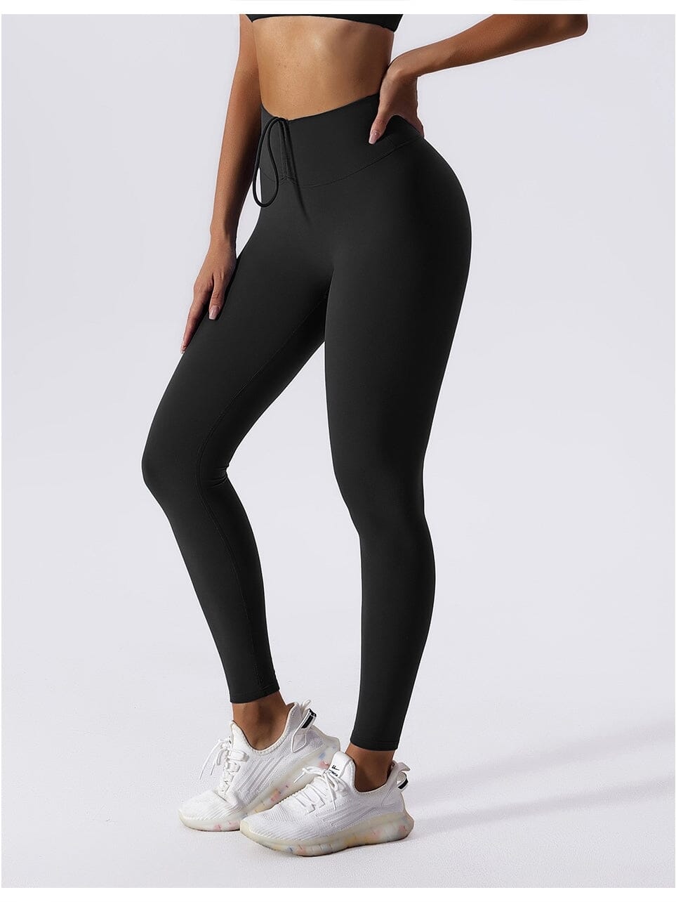 Legging avec Cordon De Serrage (Push Up) Leggings Helanke-Srbija.com XS Noir 