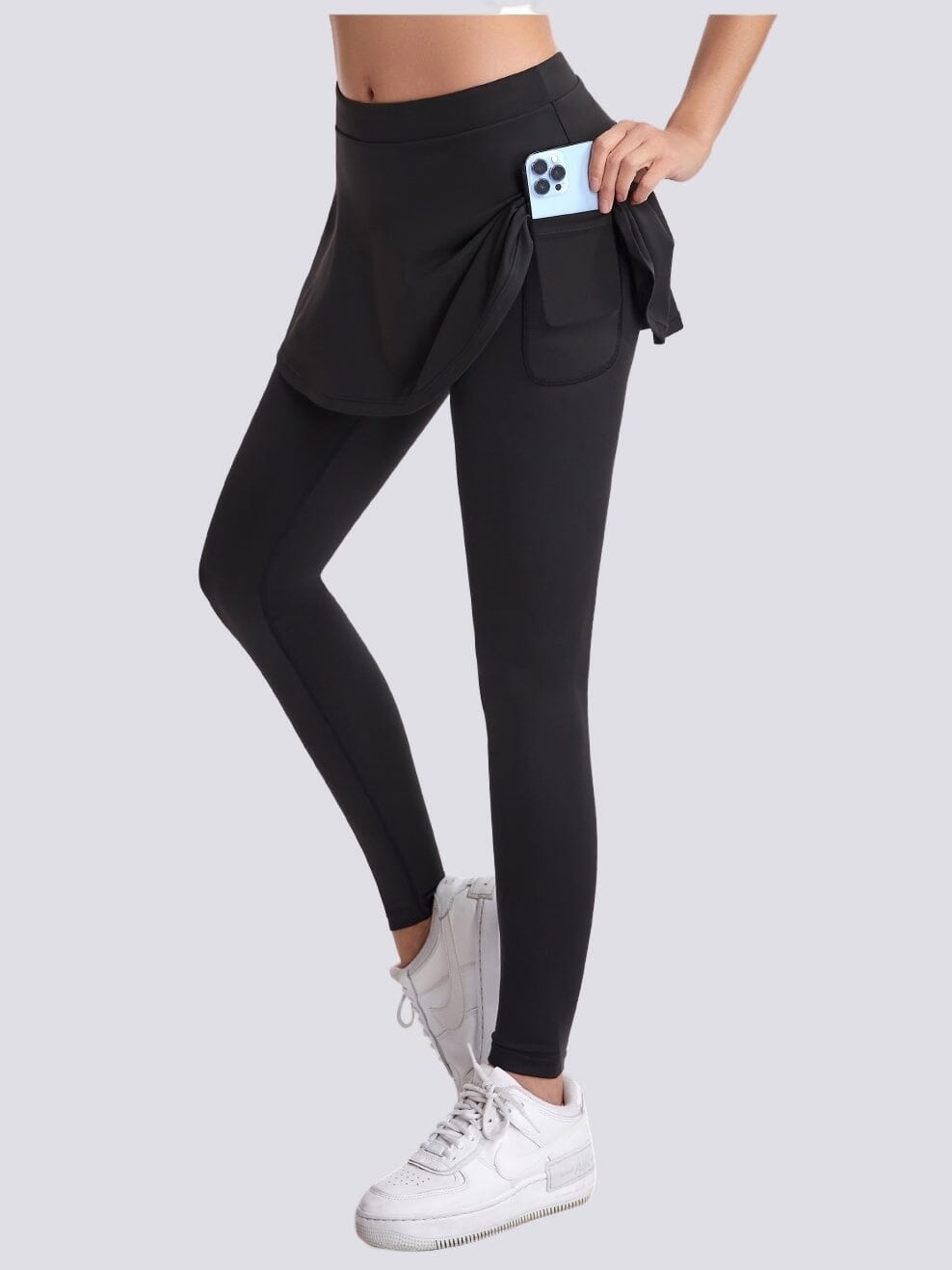 Legging avec Jupe Intégrée (Poche) Leggings Ultime-Legging sa Noir 