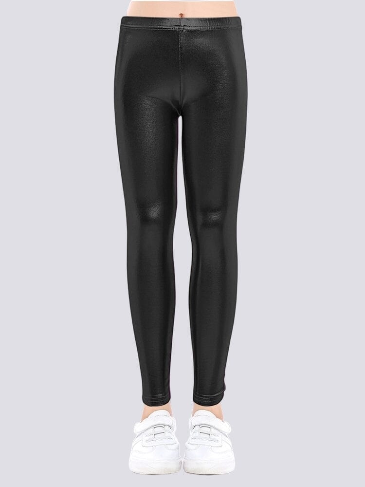 Legging Brillant Simili Cuir Fille Leggings Helanke-Srbija.com 3 - 4 ans Noir 