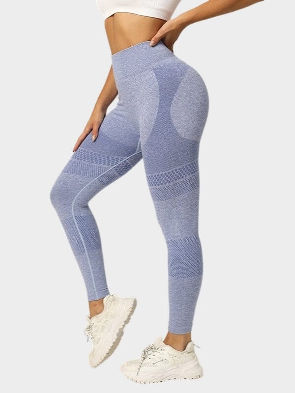 Legging Ceinture Large Sans Couture Sport Leggings Helanke-Srbija.com sa Bleu 