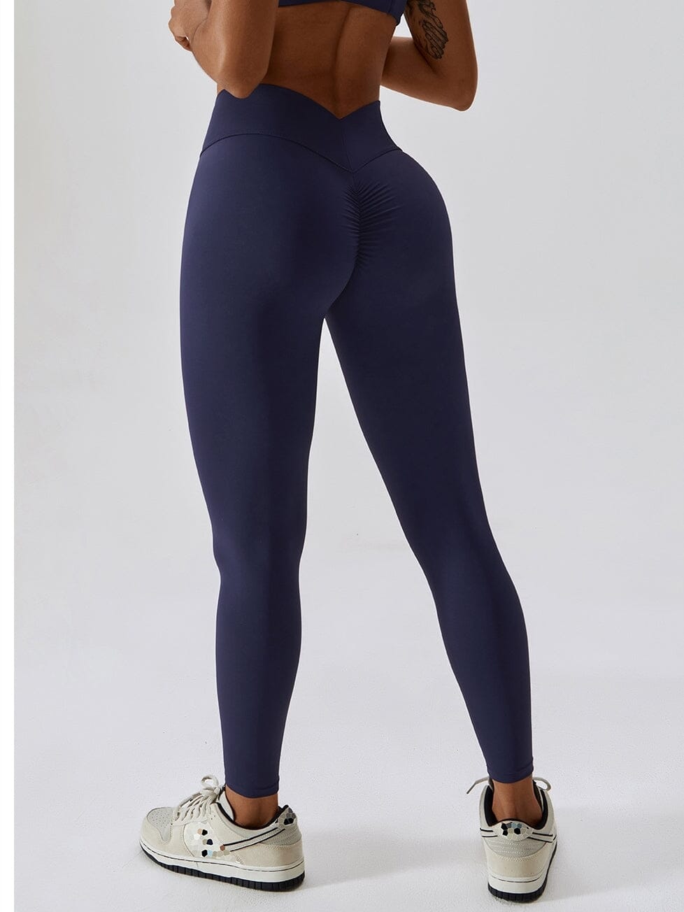 Legging Ceinture Vente Plat Push Up (Sans Couture) Leggings Helanke-Srbija.com sa Bleu 