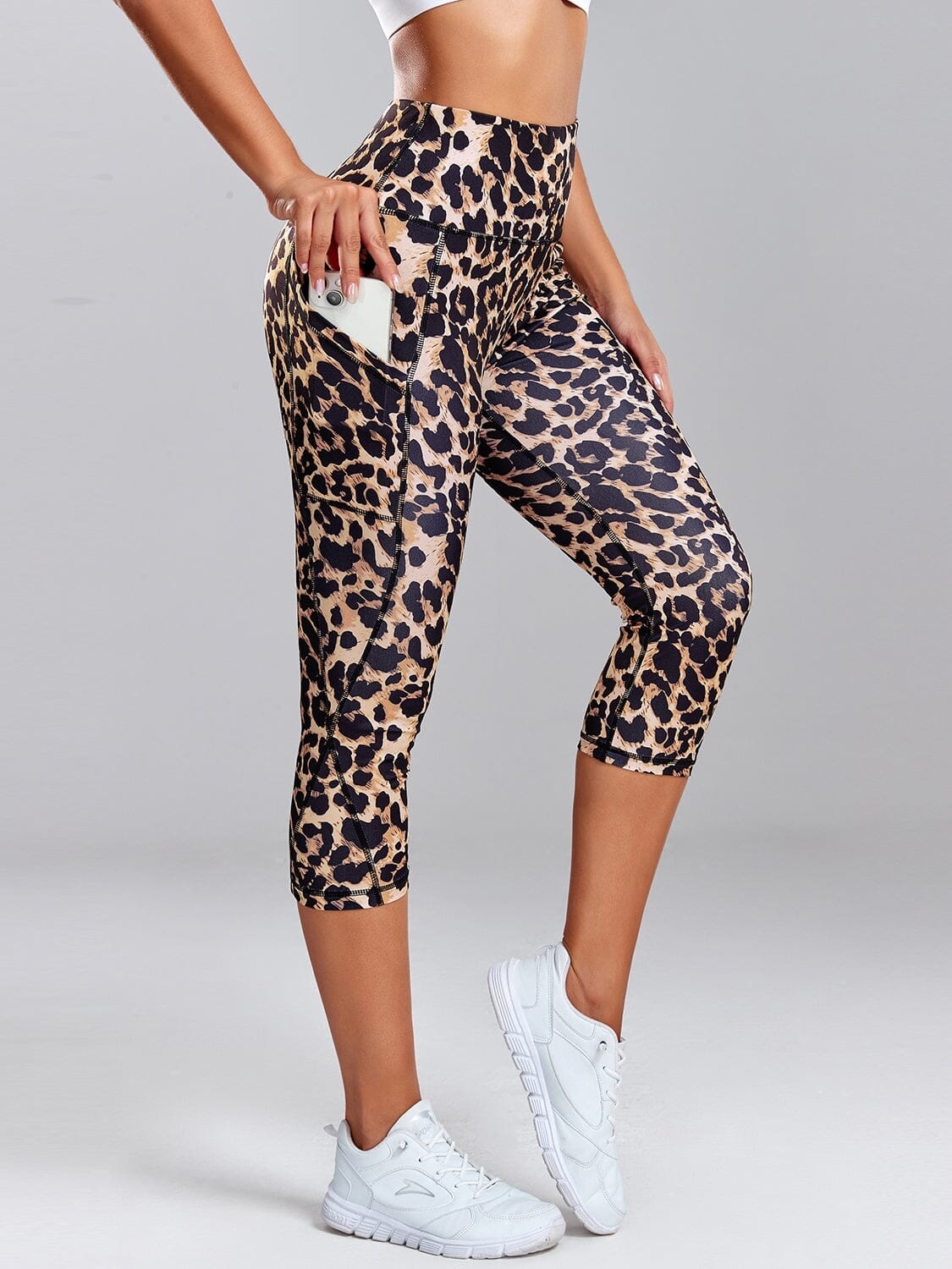 Legging Court Léopard Poche Leggings Helanke-Srbija.com sa 