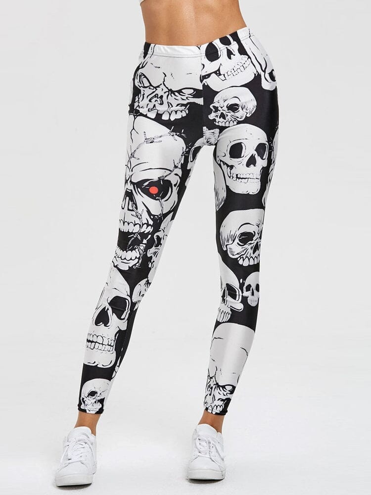 Legging Crânes Yeux Rouge Leggings Helanke-Srbija.com sa 