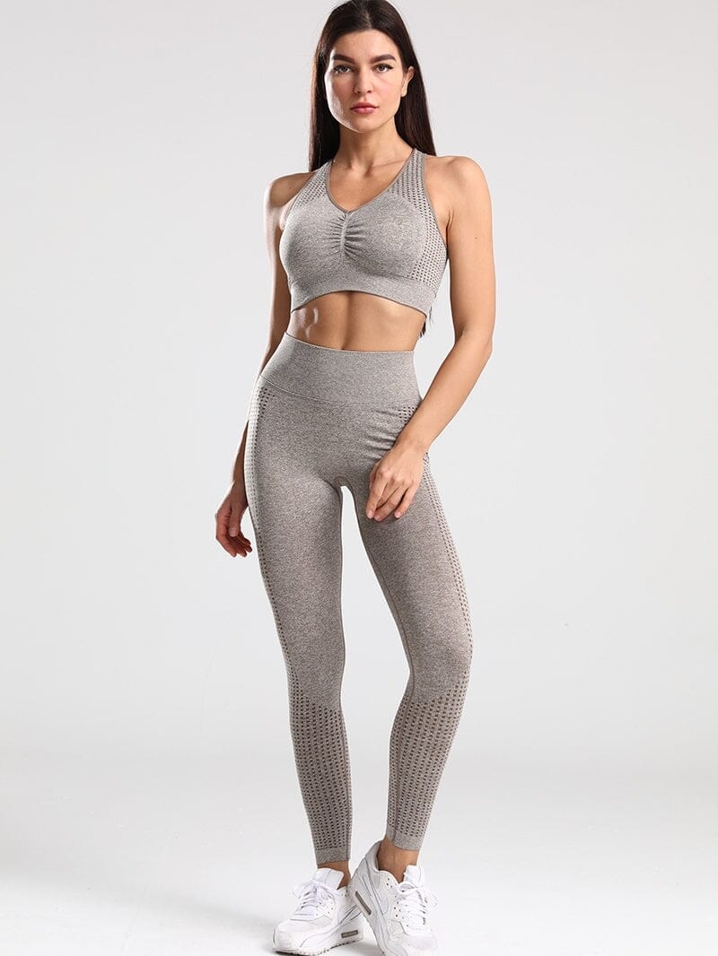 Legging et Soutien-Gorge Sport, Ensemble Ensemble Sport Helanke-Srbija.com sa Marron grisé 