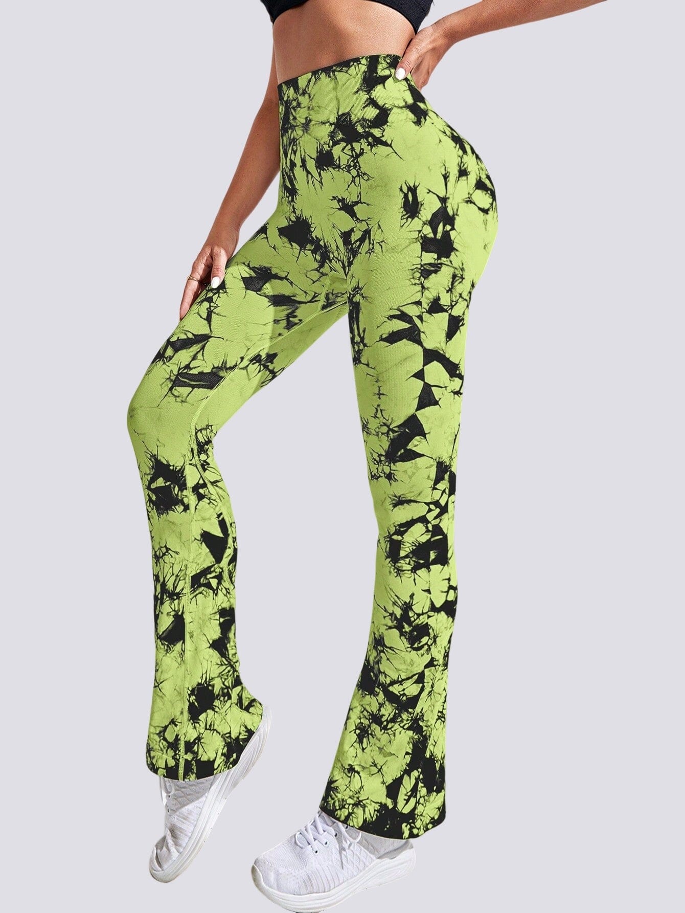 Legging Évasé Imprimé Tie Dye Leggings Helanke-Srbija.com sa Vert 