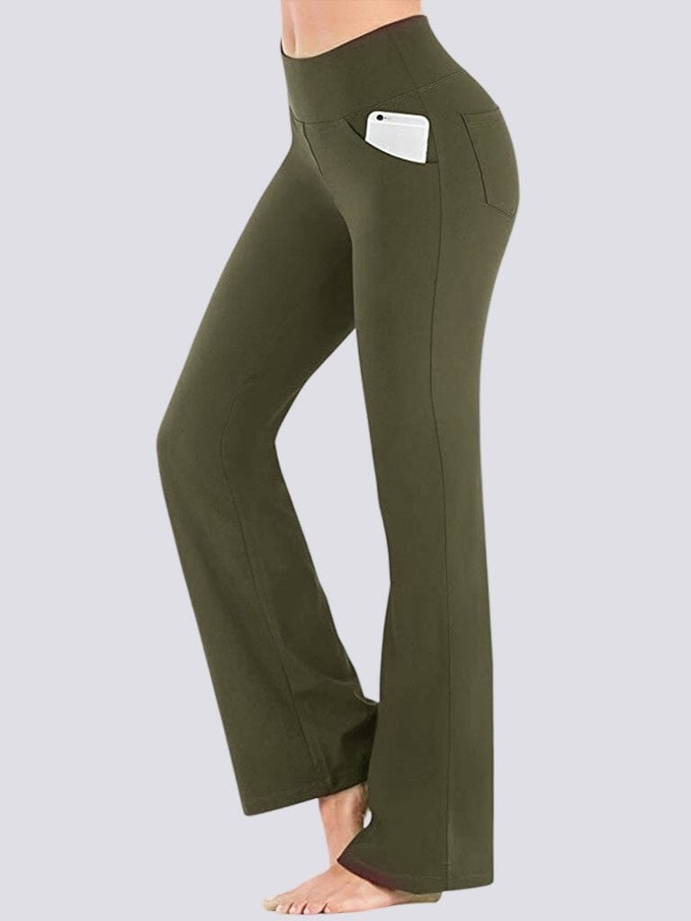 Legging évasé Taille Haute Leggings Helanke-Srbija.com sa Kaki 