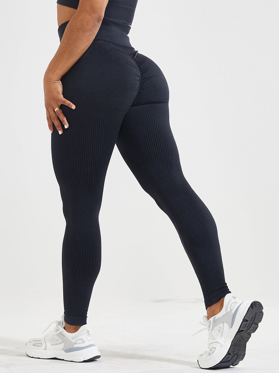 Legging Extra Push Up Côtelé Leggings Helanke-Srbija.com sa Noir 