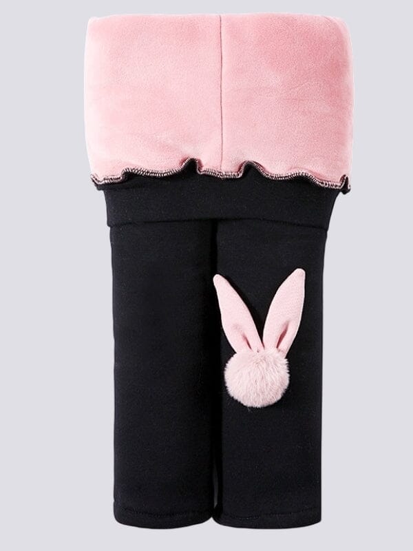 Legging Fille Polaire Chaud Leggings Helanke-Srbija.com 85 - 95cm (2 - 3 ans) Noir (Lapin) 