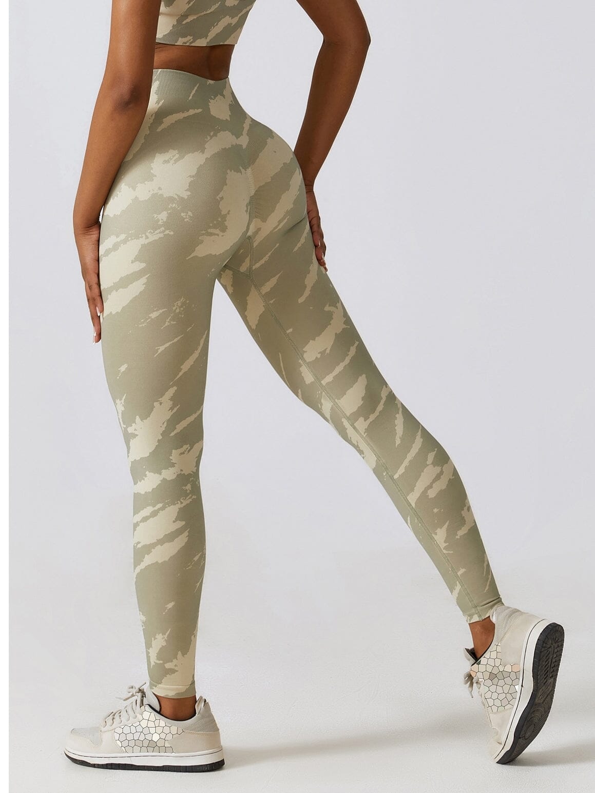 Legging Fitness Moulant Taille Haute Push Up Leggings Helanke-Srbija.com sa Beige 