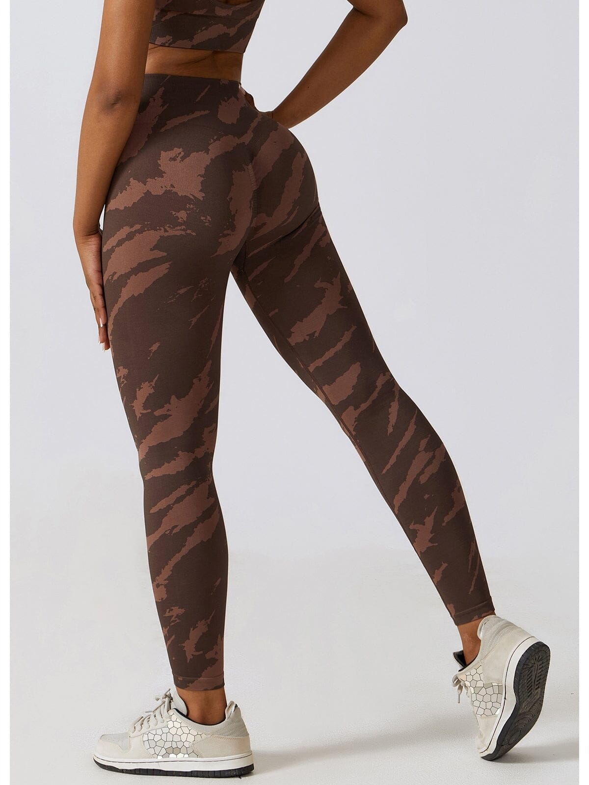 Legging Fitness Moulant Taille Haute Push Up Leggings Helanke-Srbija.com sa Café 