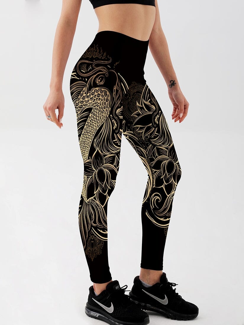 Legging Hibou Doré Imprimé Leggings Helanke-Srbija.com sa 