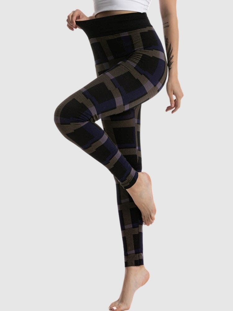 Legging Imprimé Carreaux Leggings Helanke-Srbija.com : Legging Femme | Vêtements de Sport sa Bleu 