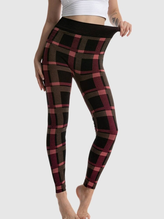 Legging Imprimé Carreaux Leggings Helanke-Srbija.com : Legging Femme | Vêtements de Sport sa Rouge 