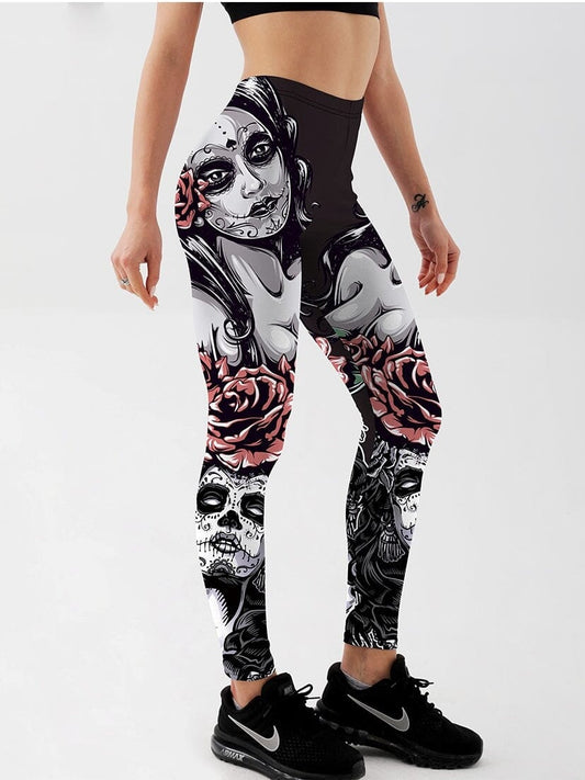 Legging Imprimé Gothique Rose Leggings Helanke-Srbija.com sa 