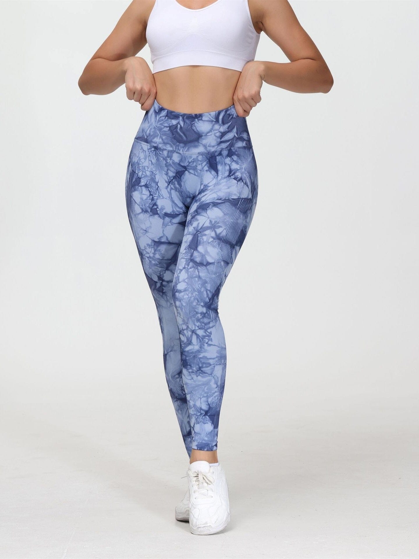 Legging Imprimé Taille Haute Sport Leggings Helanke-Srbija.com sa Bleu 