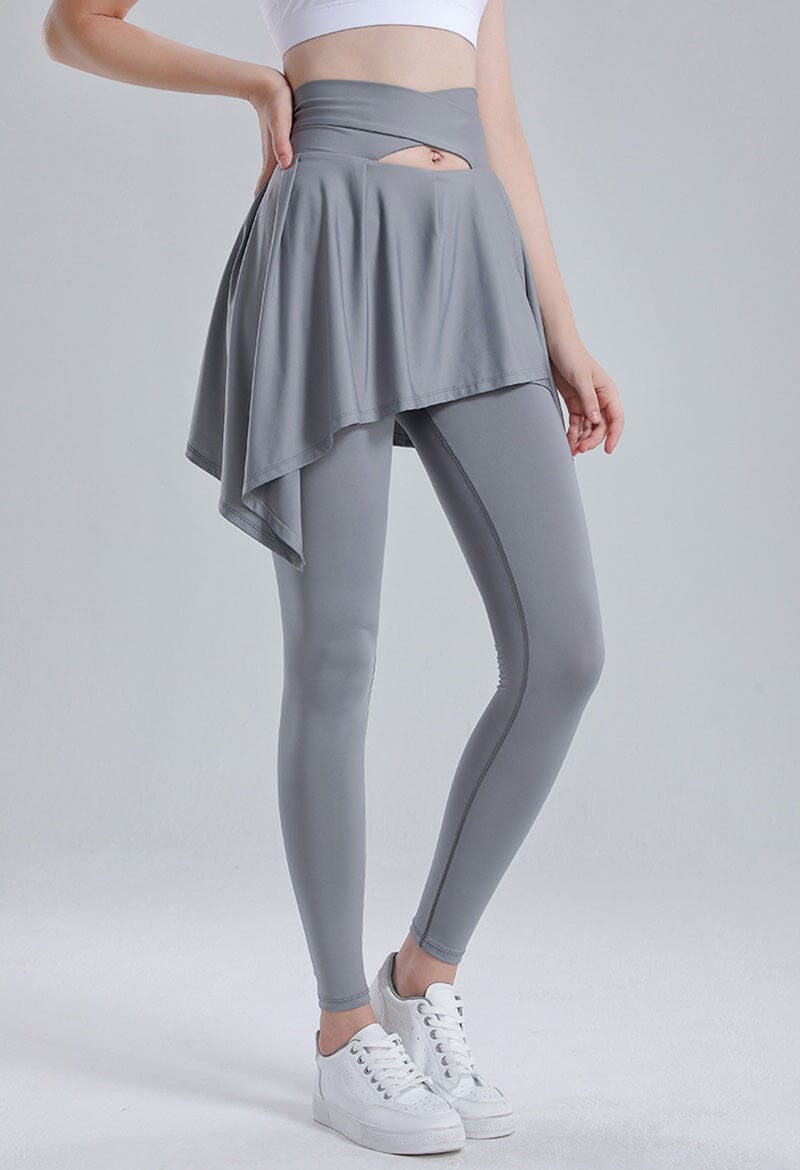 Legging Jupe 2 en 1 Poche Sport Ultime-Legging sa Gris 