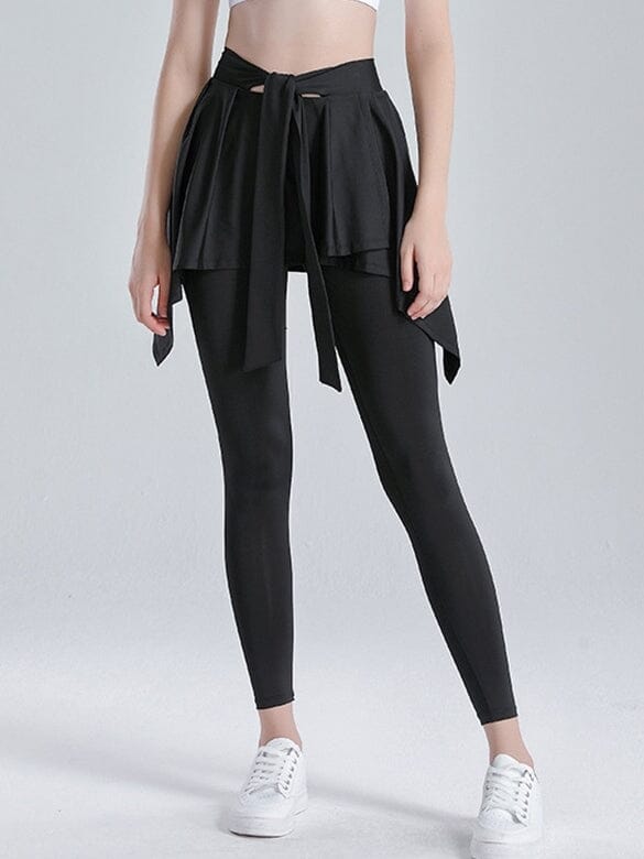 Legging Jupe 2 en 1 Poche Sport Ultime-Legging sa Noir 
