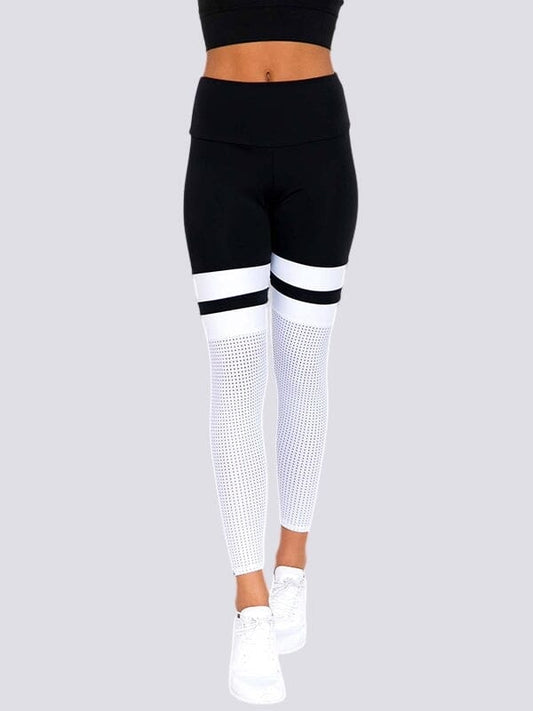 Legging Noir Blanc Sport Taille Haute Leggings Helanke-Srbija.com sa 