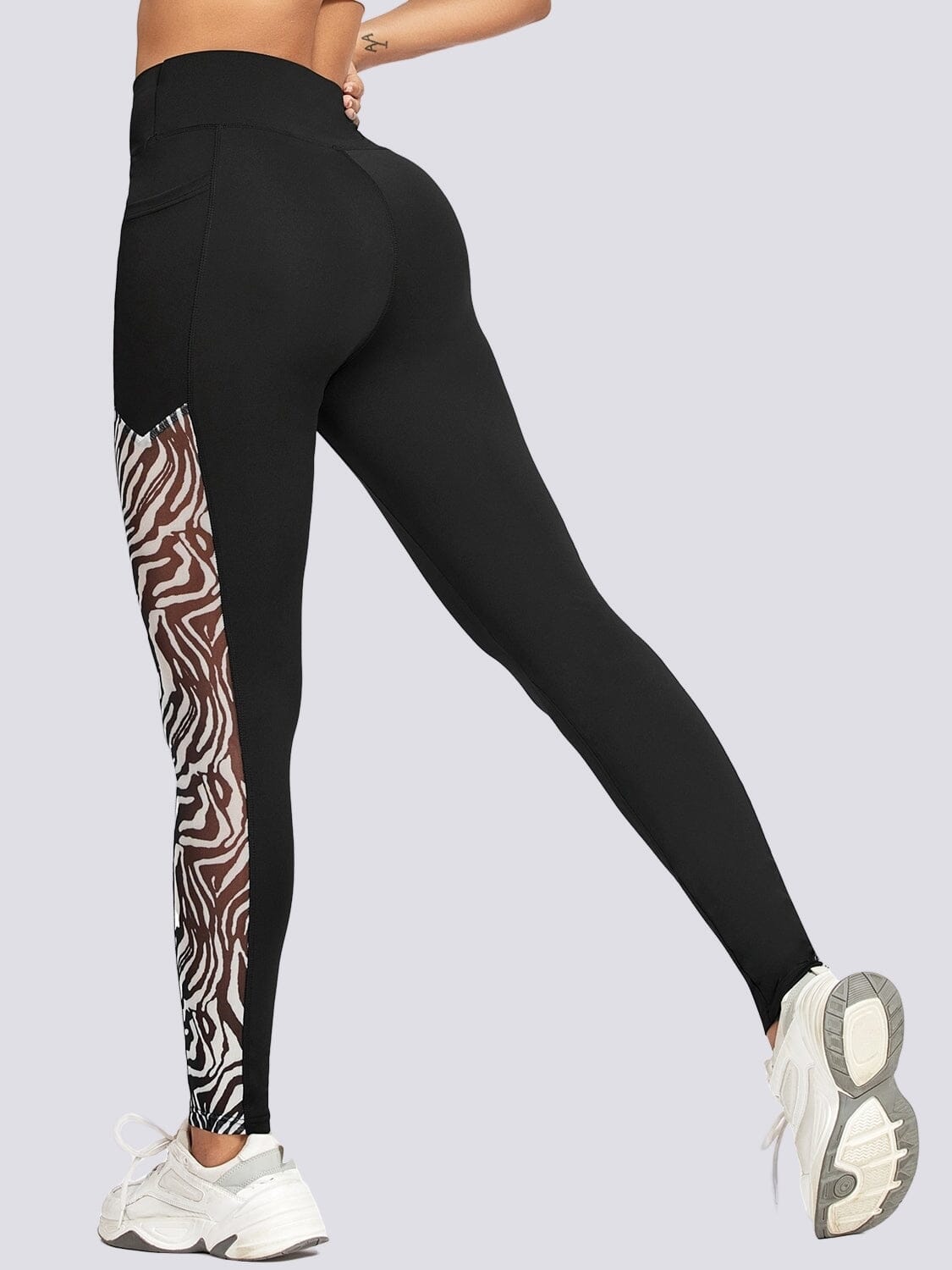 Legging Noir Léopard Poche Leggings Helanke-Srbija.com sa 