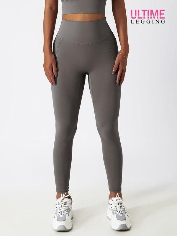 Legging Poche Latérale Push Up - Ultime-Legging Leggings Helanke-Srbija.com sa Gris 