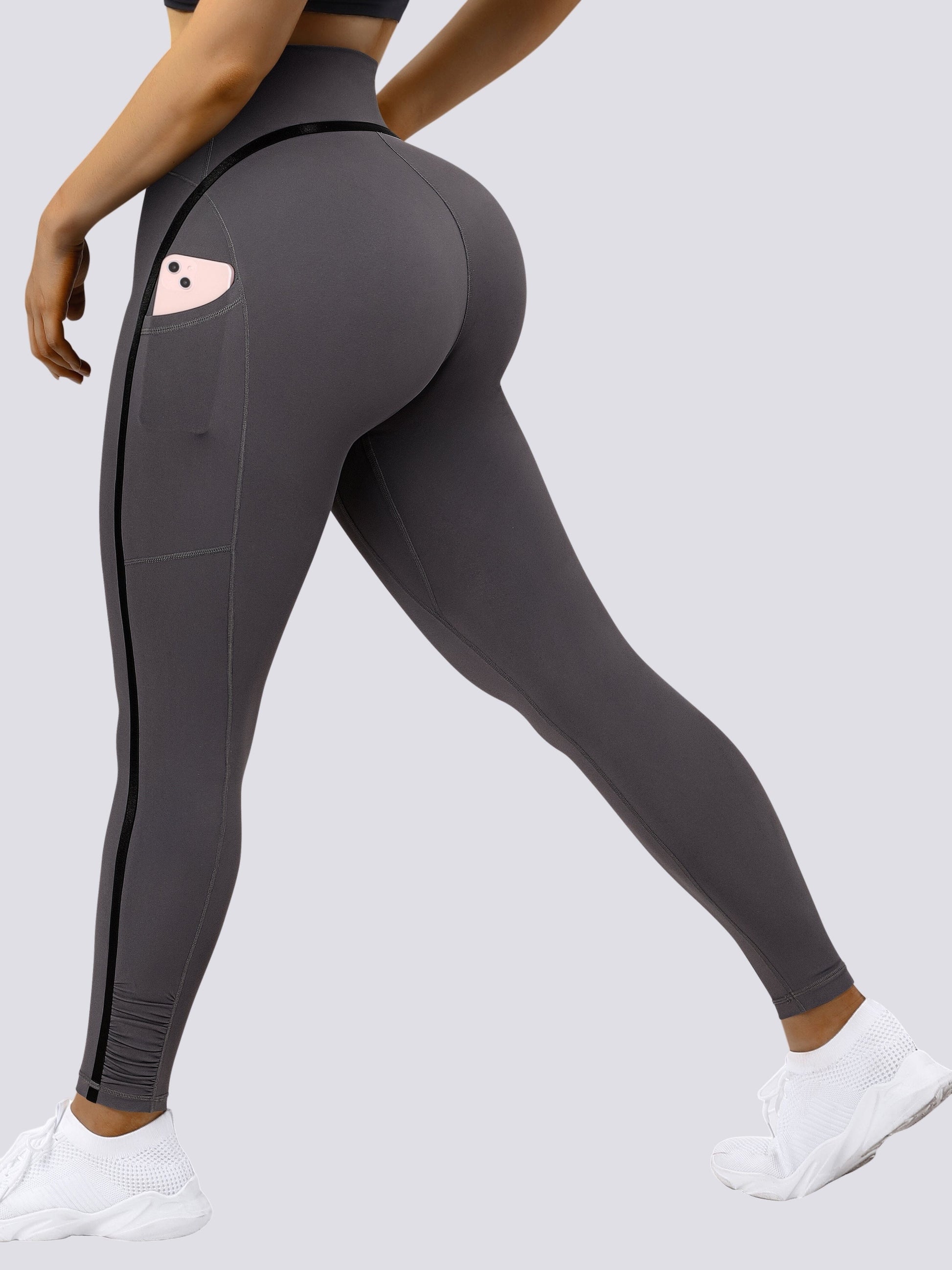 Legging Poche Téléphone Sport Ultime-Legging sa Gris 