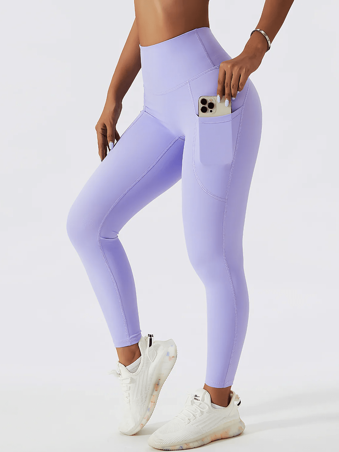 Legging Poches Taille Haute - Soraya Leggings Helanke-Srbija.com sa Violet 