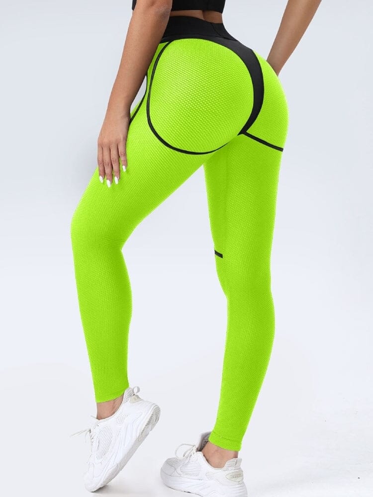 Legging Push Up Maille Sport Ultime-Legging sa Vert fluo 