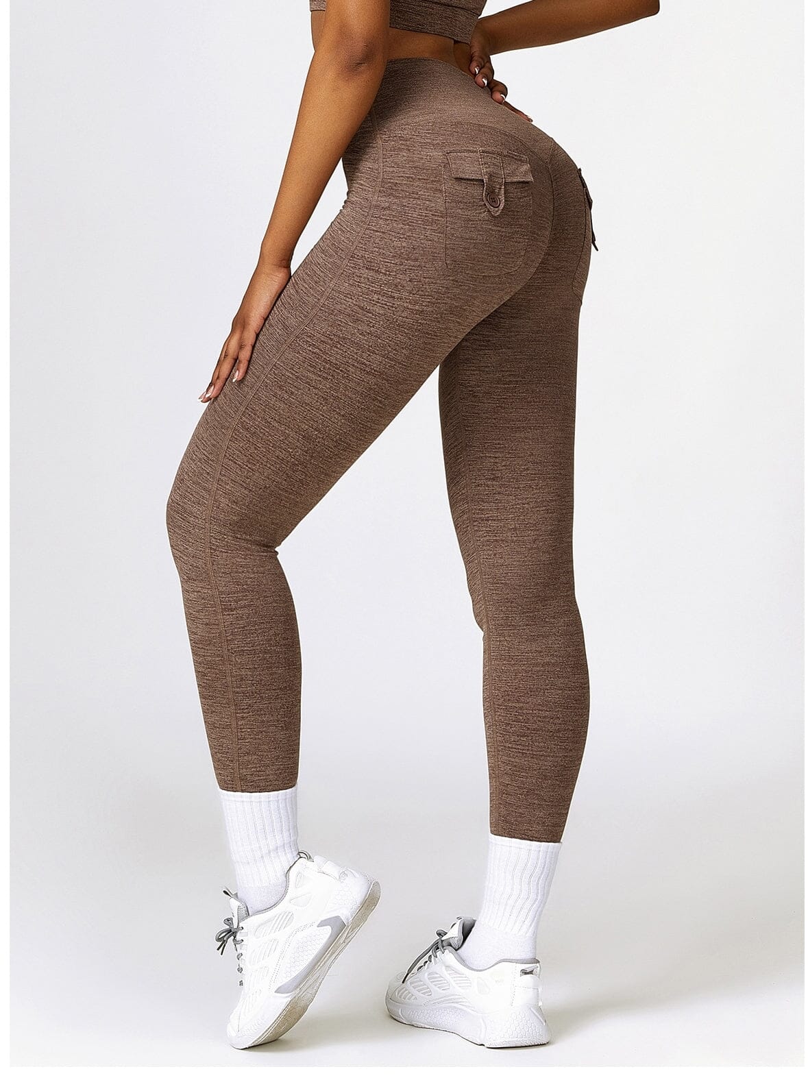 Legging Push Up Poches Chiné - Joséphine Leggings Helanke-Srbija.com sa Café 