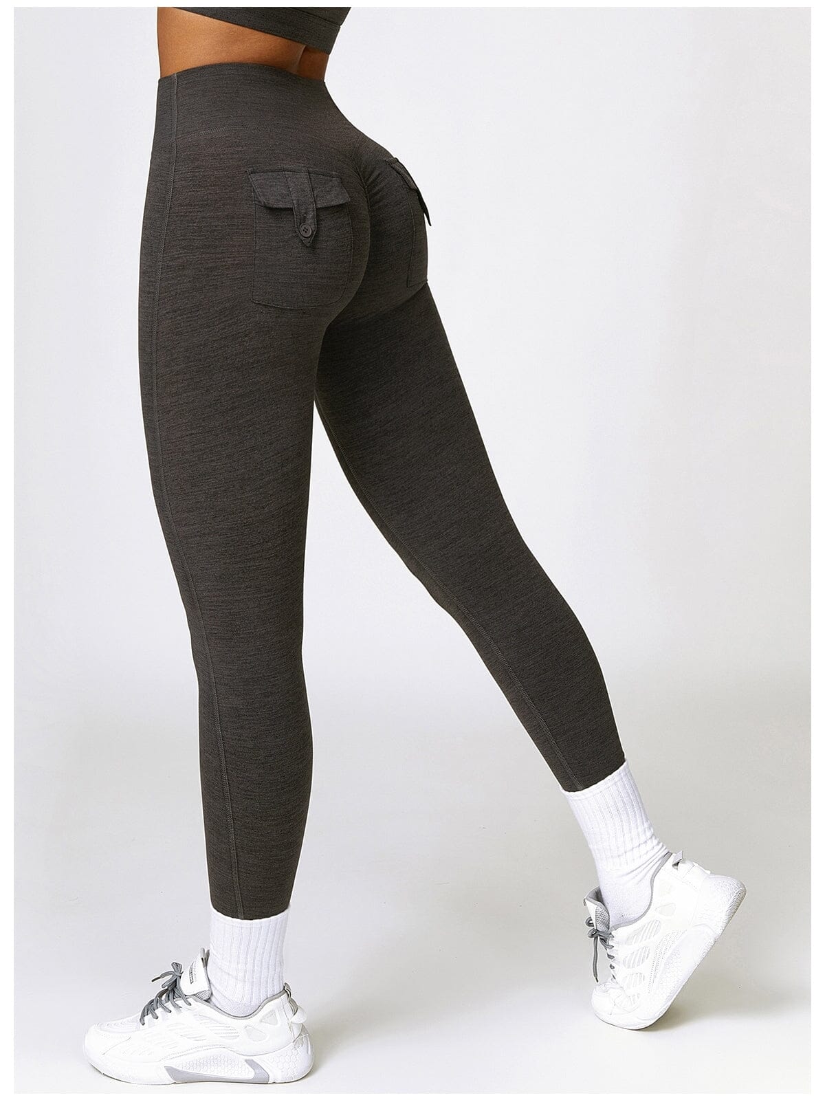 Legging Push Up Poches Chiné - Joséphine Leggings Helanke-Srbija.com sa Encre 