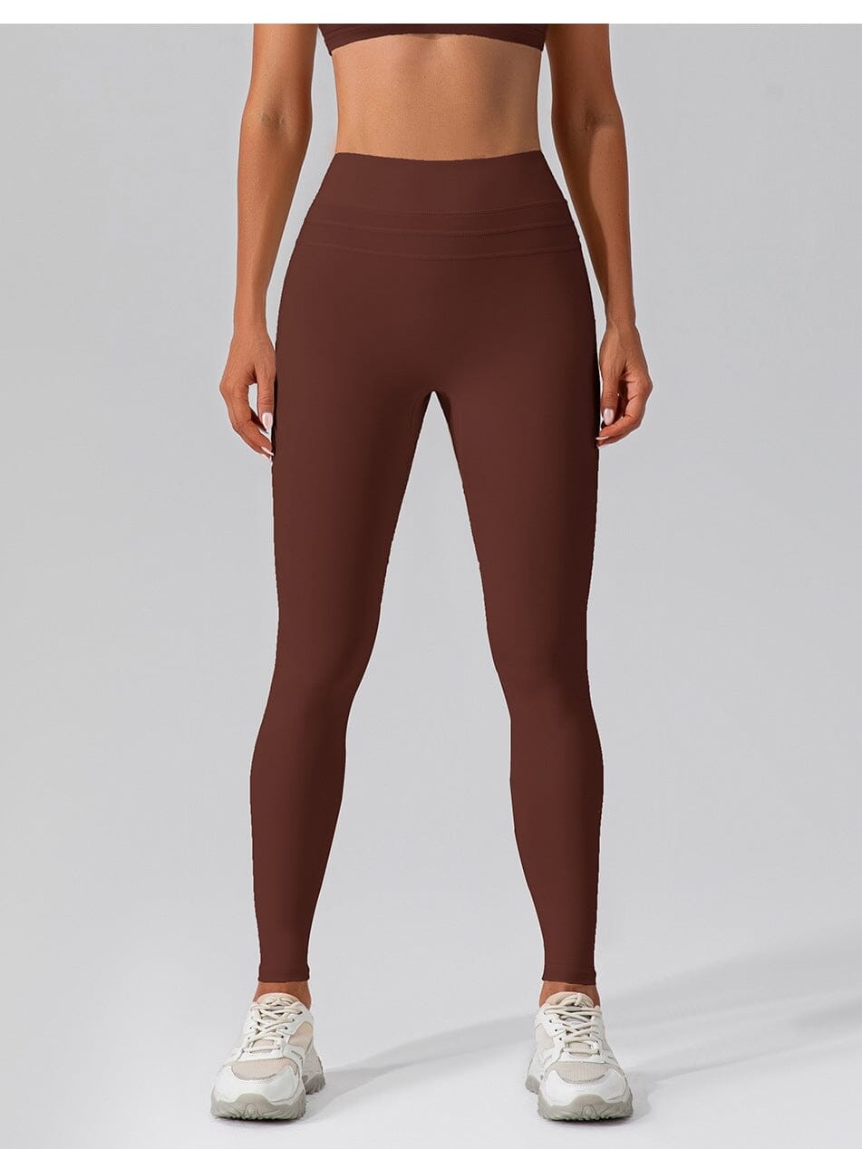 Legging Push Up Taille Haute - Amelia Leggings Helanke-Srbija.com sa Marron 