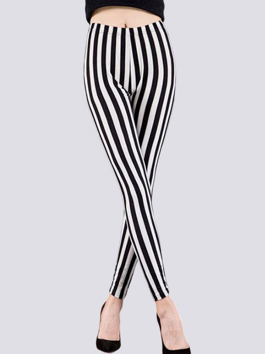 Legging Rayé Noir et Blanc Leggings Ultime-Legging sa 